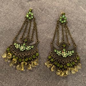 🆕🔥Green Chandelier Earrings
